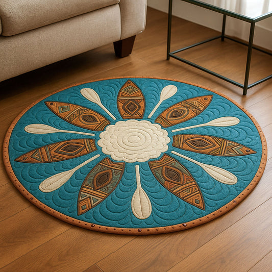 Deep Current Quilted Round Mat NCU0PT7118