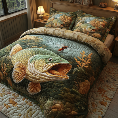 Deep Dive 3-Piece Quilted Bedding Set NCU0DK6522