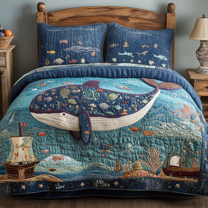 Deep Dream 3-Piece Quilted Bedding Set NCU0VH5907