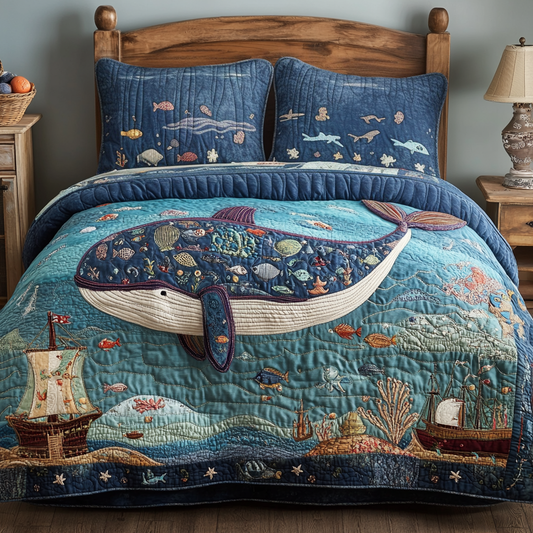 Deep Dream 3-Piece Quilted Bedding Set NCU0VH5907