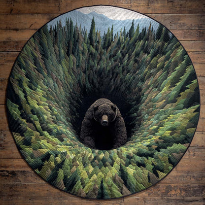 Deep Forest Quilted Round Mat NCU0XD1078