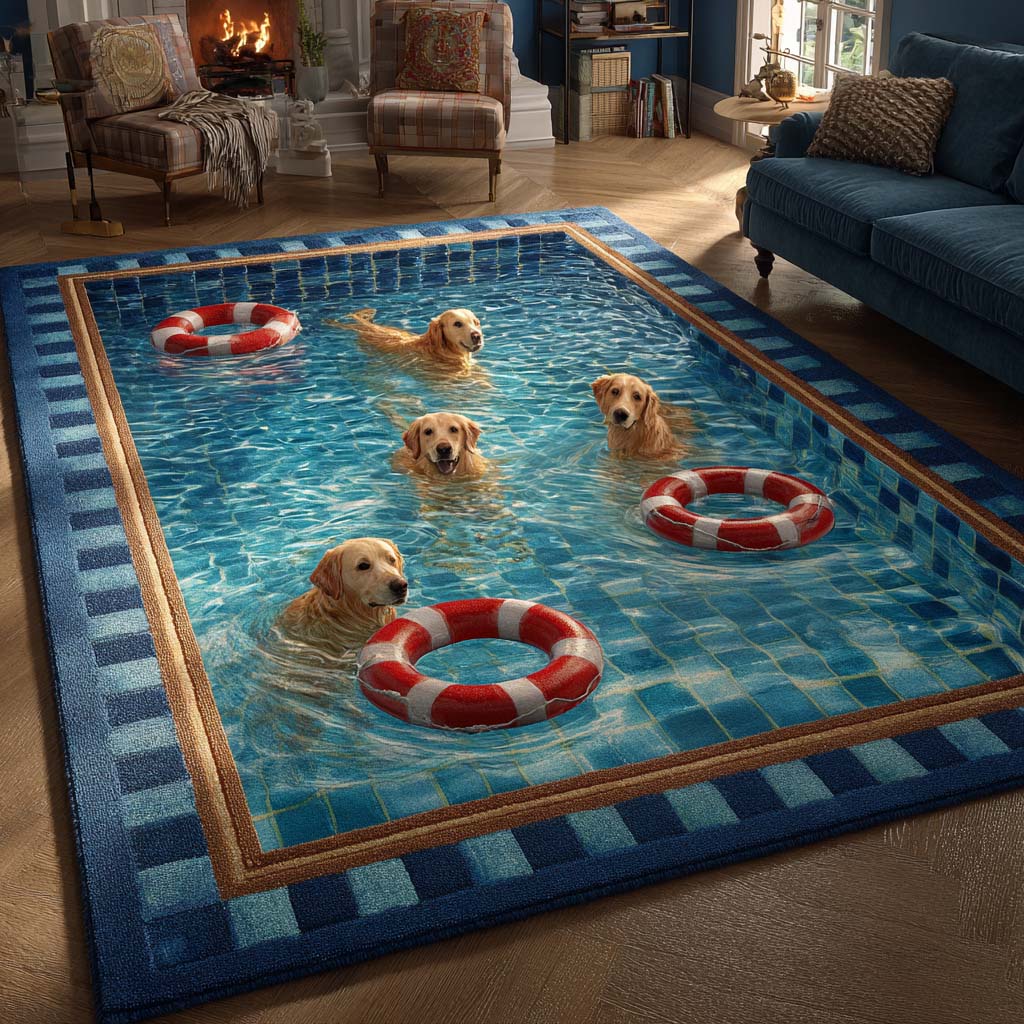 Deep Golden Retriever Area Rug NCU0HH1927