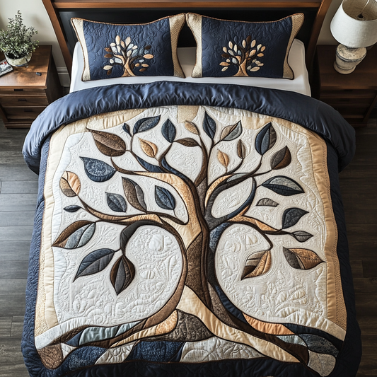 Deep Harmony 3-Piece Quilted Bedding Set NCU0DK9049