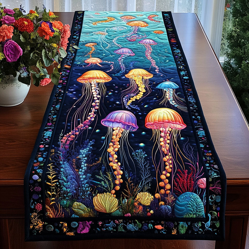 Deep Harmony Quilted Table Runner NCU0NT3795