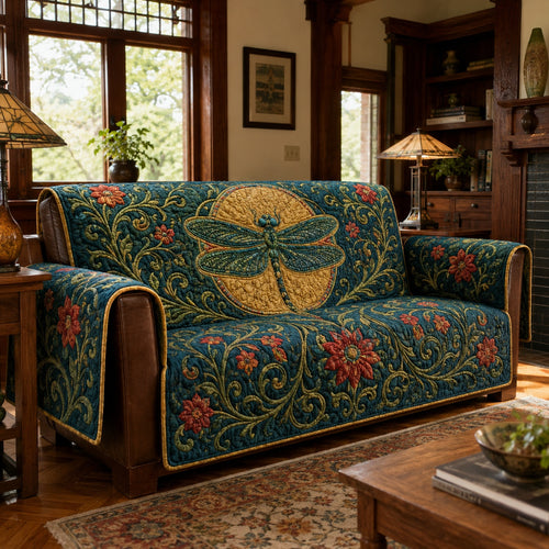 Deep Ocean Skimmer Quilted Sofa Cover NCU0VL3824