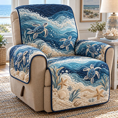 Deep Ocean Turtle Quilted Sofa Cover NCU0DV10351