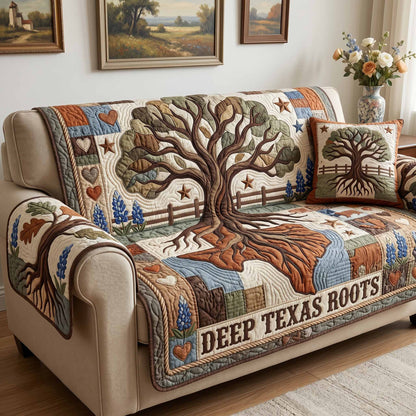 Deep Roots Quilted Sofa Cover NCU0XD2864