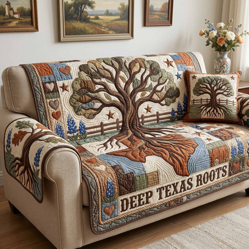Deep Roots Quilted Sofa Cover NCU0XD2864