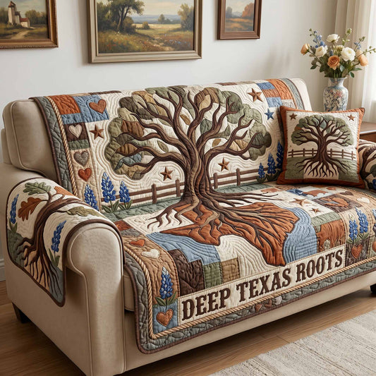 Deep Roots Quilted Sofa Cover NCU0XD2864