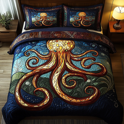 Deep Sea Dreams 3-Piece Quilted Bedding Set NCU0DK3822