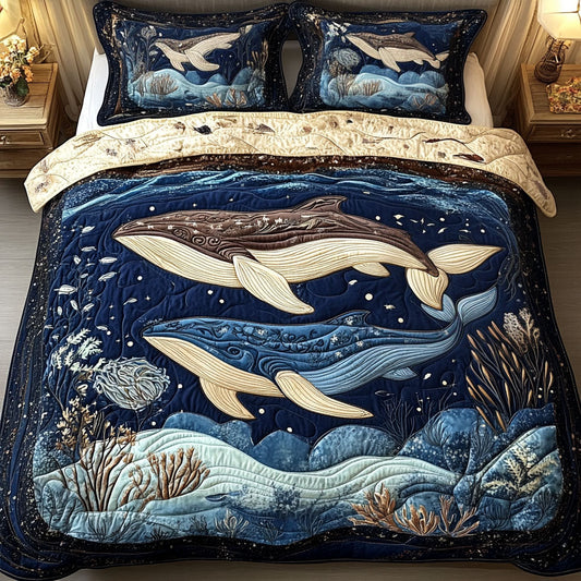 Deep Sea Harmony 3-Piece Quilted Bedding Set NCU0NT2862