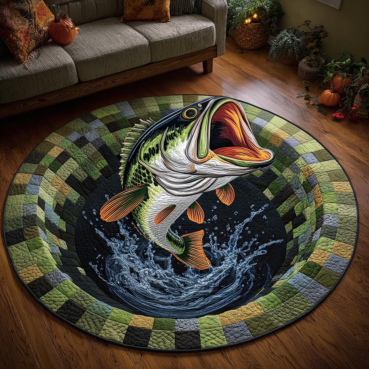 Deep Strike Bass Quilted Round Mat NCU0DV9606