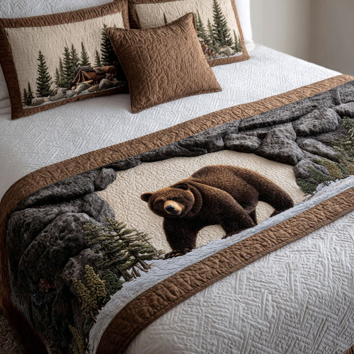 Deep Timber Roar Quilted Bed Runner NCU0PT9792