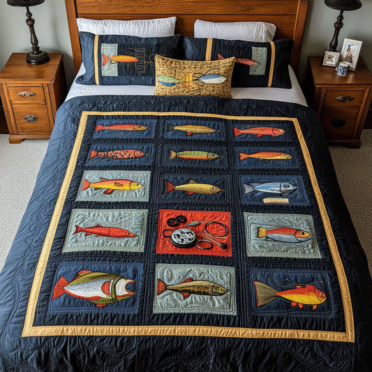 Deep Water Dreams 3-Piece Quilted Bedding Set NCU0PT5296