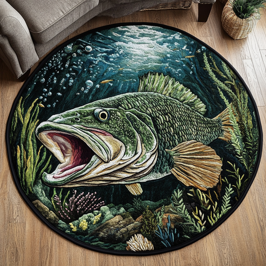 Deep Waters Quilted Round Mat NCU0DK6567