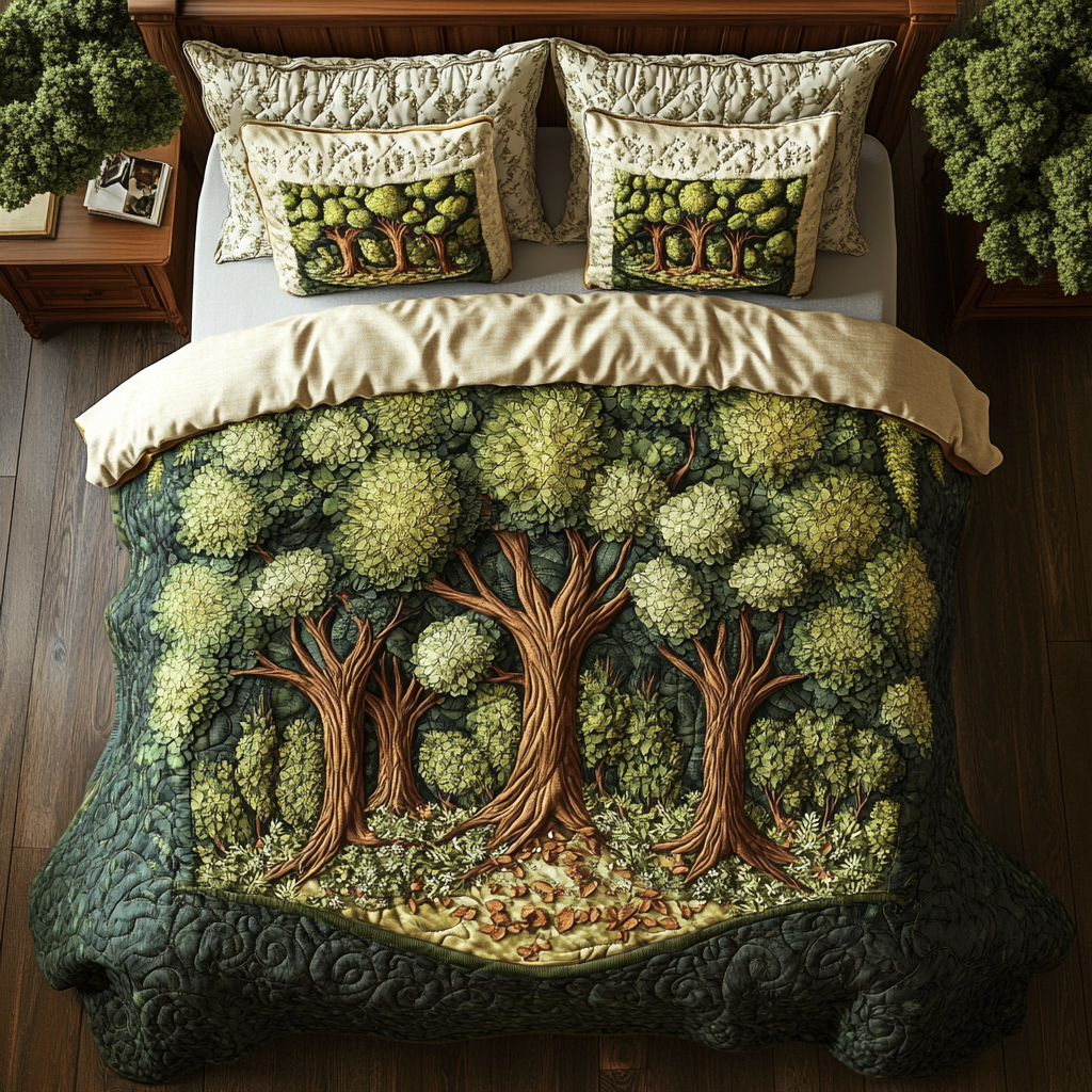 Deep Woods 3-Piece Quilted Bedding Set NCU0DK7065