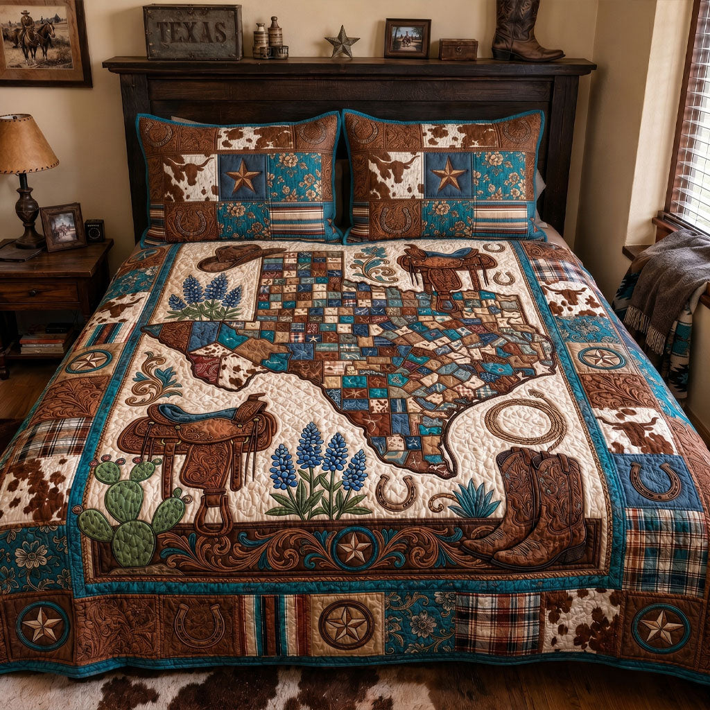 Deep in the Heart 3-Piece Quilted Bedding Set NCU0PT11722