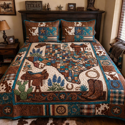 Deep in the Heart 3-Piece Quilted Bedding Set NCU0PT11722