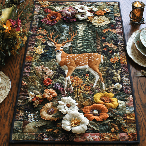 Deer Beauty Quilted Table Runner NCU0DV5084