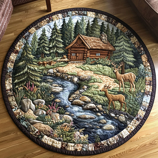 Deer Creek Quilted Round Mat NCU0NT3836