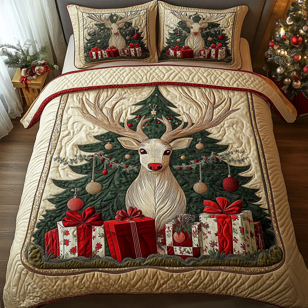 Deer Dreams 3-Piece Quilted Bedding Set NCU0VH535