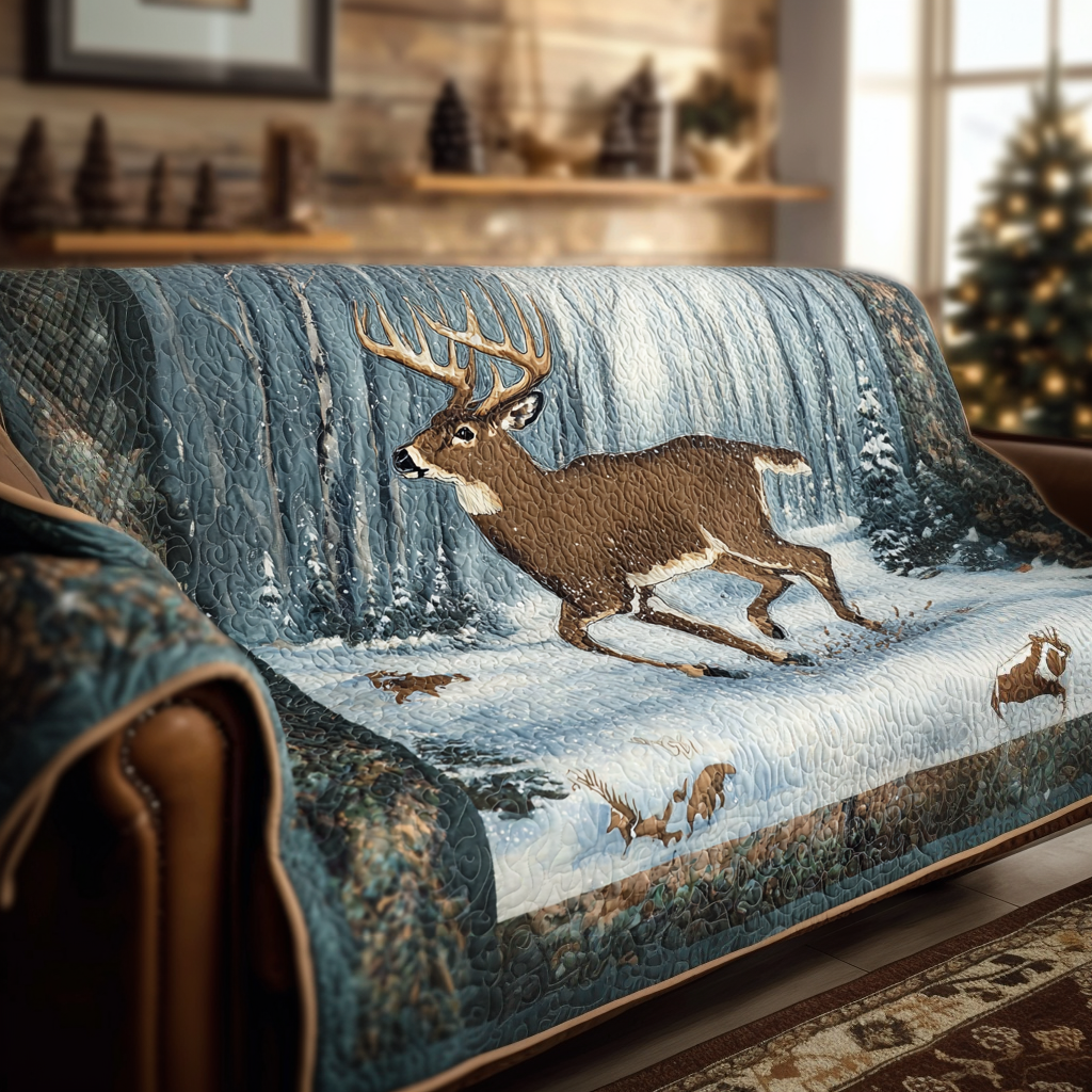 Deer Glory Quilted Sofa Cover NCU0DK10694