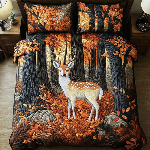 Deer Haven 3-Piece Quilted Bedding Set NCU0DV6934