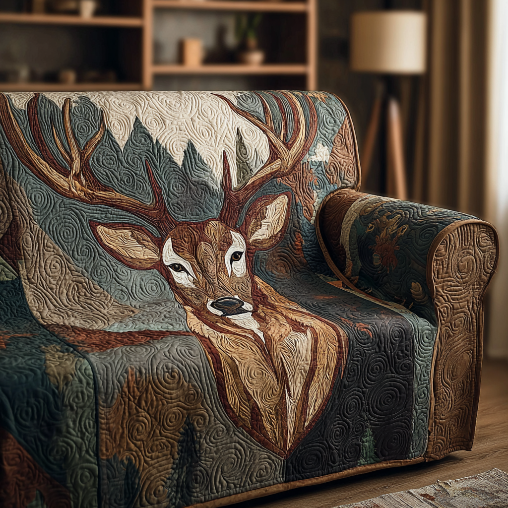 Deer Haven Quilted Sofa Cover NCU0DK10693