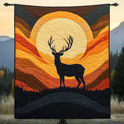 Deer Hill Quilted Blanket NCU0DK777