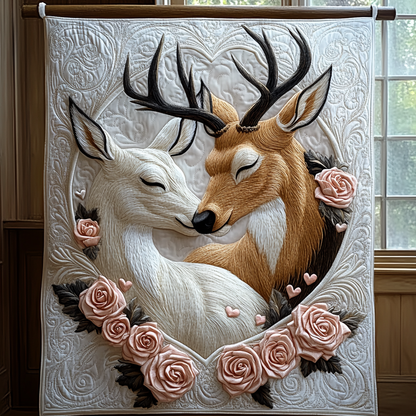 Deer Love Quilted Blanket NCU0DV2379