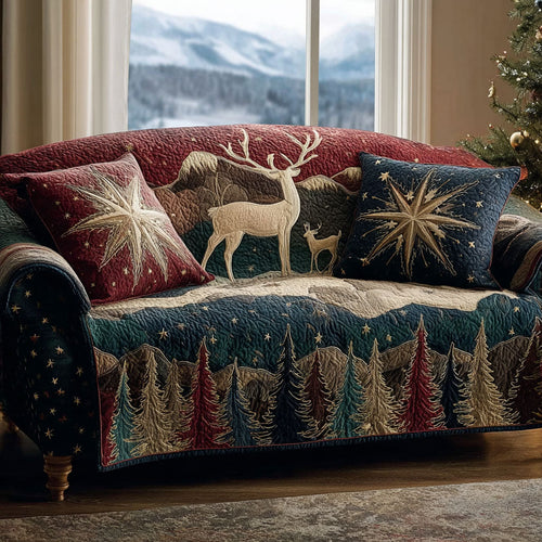 Deer Majesty Quilted Sofa Cover NCU0DK11639
