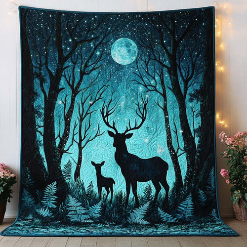Deer Serenity Quilted Blanket NCU0NT8115