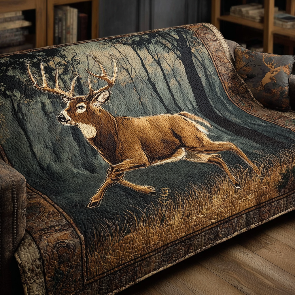 Deer Spirit Quilted Sofa Cover NCU0DK10691