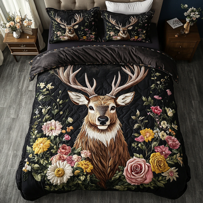Deer Tracks 3-Piece Quilted Bedding Set NCU0DK6876