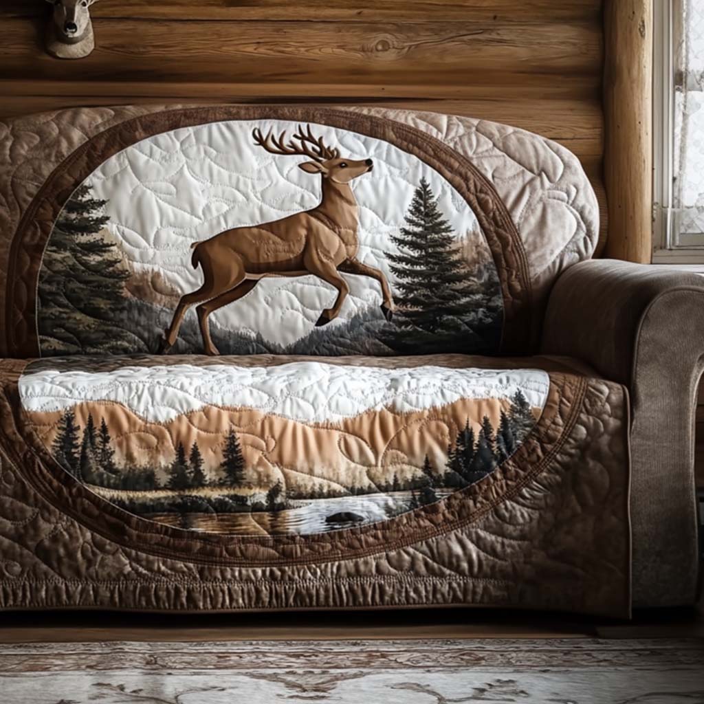 Deer Trail Quilted Sofa Cover NCU0NT10658