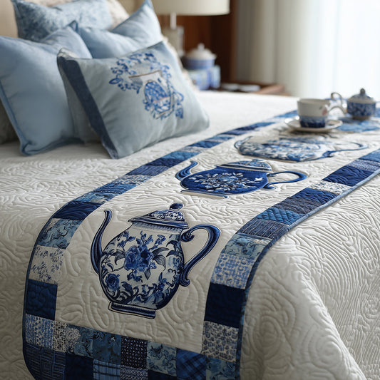Delft Dreams Pathway Quilted Bed Runner NCU0TH3727