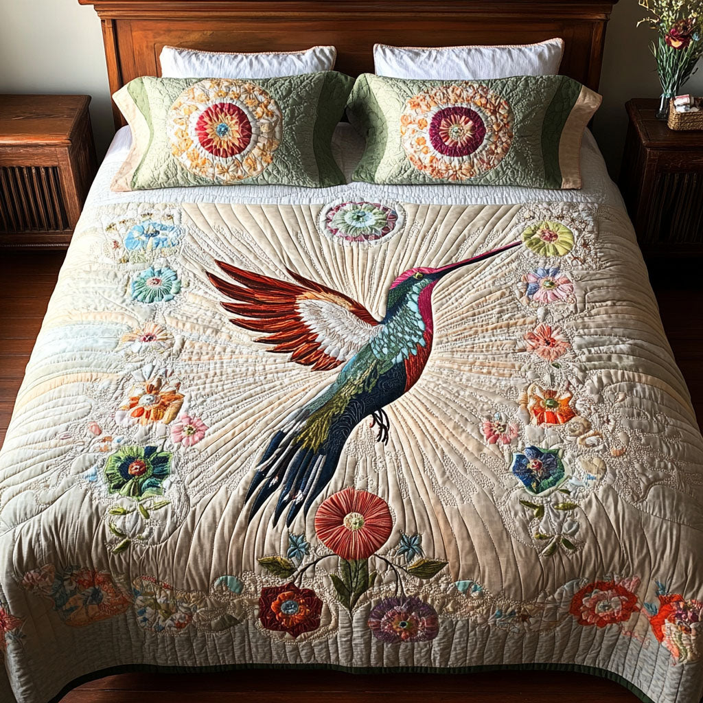 Delicate Dancer 3-Piece Quilted Bedding Set NCU0PT3602