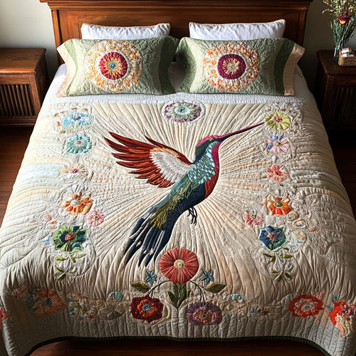 Delicate Dancer 3-Piece Quilted Bedding Set NCU0PT3602