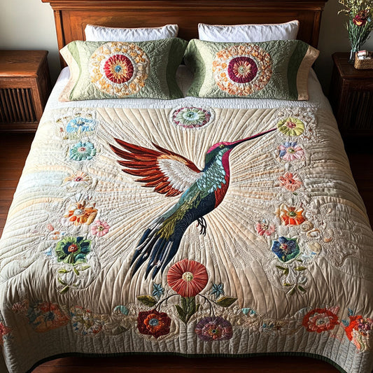 Delicate Dancer 3-Piece Quilted Bedding Set NCU0PT3602