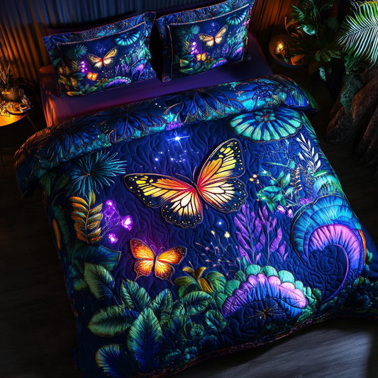 Delicate Flight 3-Piece Quilted Bedding Set NCU0DK5597