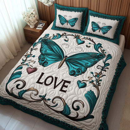 Delicate Love 3-Piece Quilted Bedding Set NCU0PT2996
