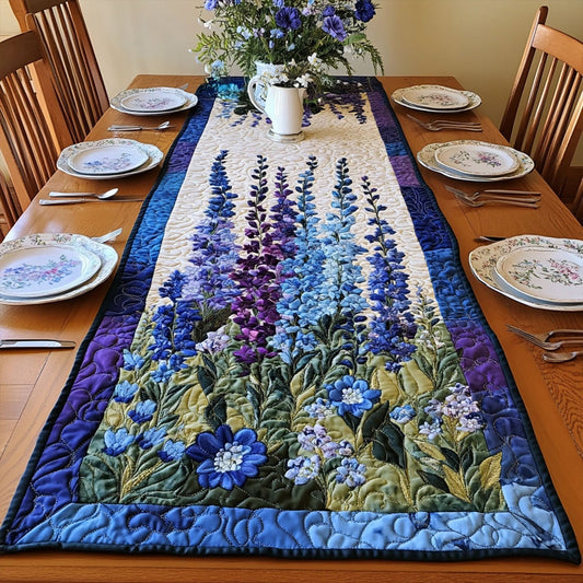 Delphinium Dreams Quilted Table Runner NCU0PT6857