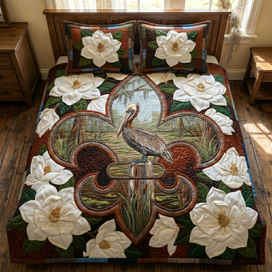 Delta Charm 3-Piece Quilted Bedding Set NCU0NT12768