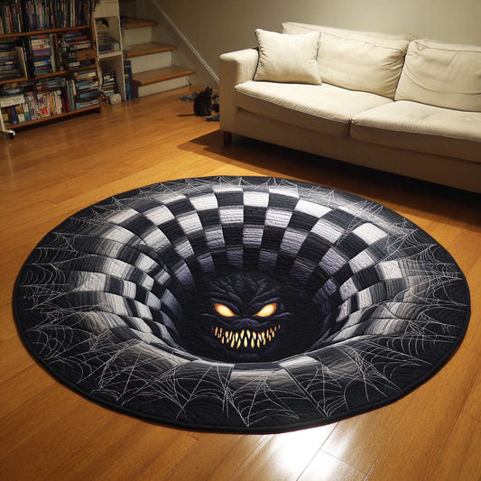 Demon Lurks Deep Quilted Round Mat NCU0TD757
