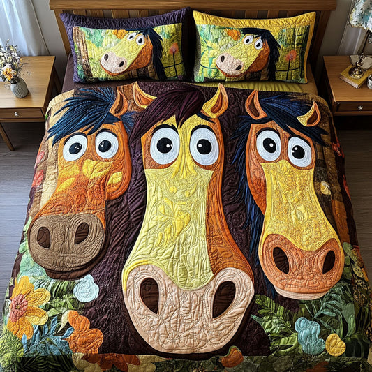 Derpy Galloper 3-Piece Quilted Bedding Set NCU0NT6833