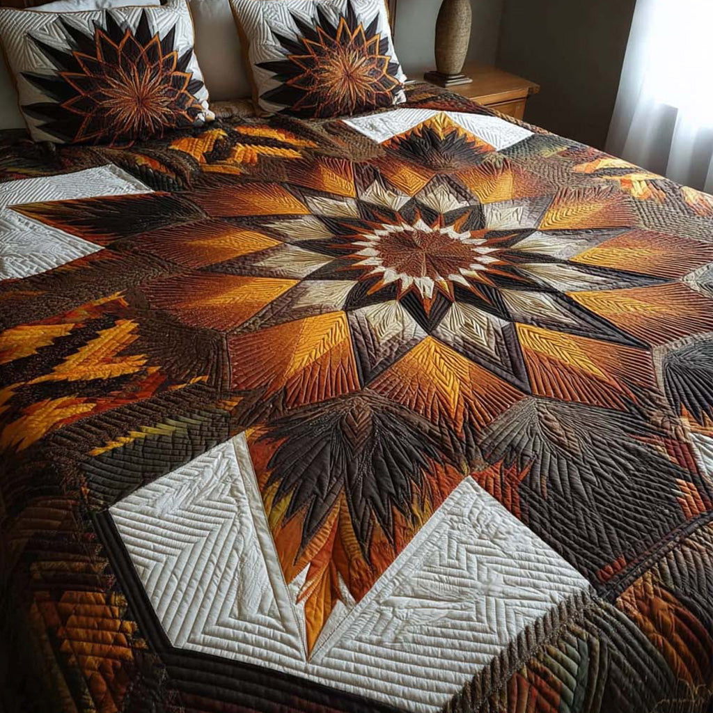 Desert Starshine 3-Piece Quilted Bedding Set NCU0NT11421