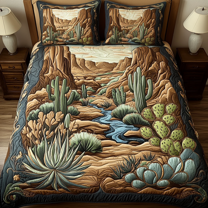 Desert Bliss 3-Piece Quilted Bedding Set NCU0VH2042