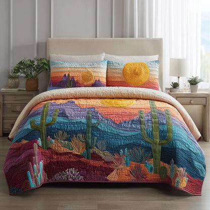 Desert Bloom 3-Piece Quilted Bedding Set NCU0DK12067