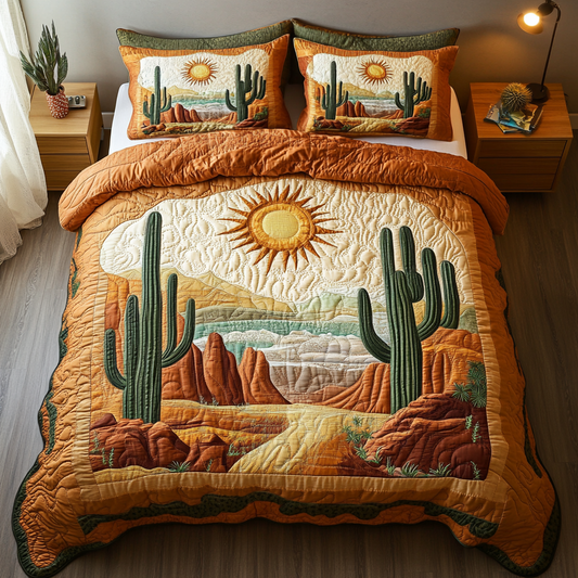 Desert Bloom 3-Piece Quilted Bedding Set NCU0DK5100