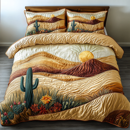 Desert Bloom 3-Piece Quilted Bedding Set NCU0DK6134